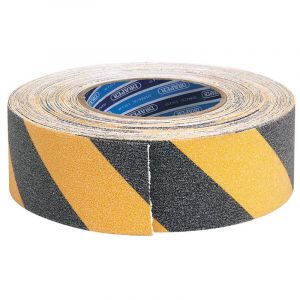 Draper Tools 18M x 50mm Black and Yellow Heavy Duty Safety Grip Tape Roll