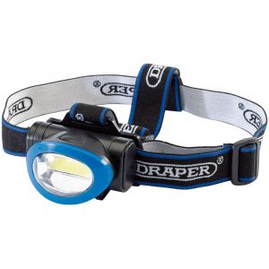 Draper Tools COB LED Head Lamp (3W) (3 x AAA batteries)