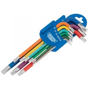 Draper Tools Metric Coloured Long Arm Draper TX-STAR® Key Set (9 Piece)