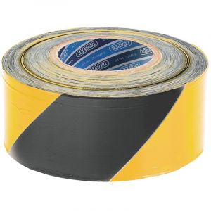 Draper Tools 500M x 75mm Black and Yellow Barrier Tape Roll