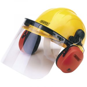 Draper Tools Safety Helmet with Ear Muffs and Visor