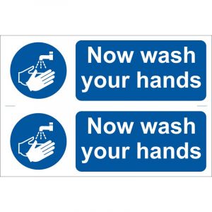 Draper Tools 2 x Wash Your Hands Mandatory Sign