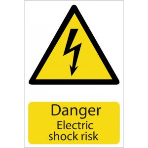 Draper Tools Danger Electric Shock Hazard Sign