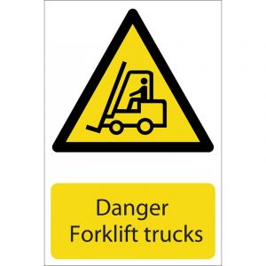 Draper Tools Danger Forklift Trucks Hazard Sign