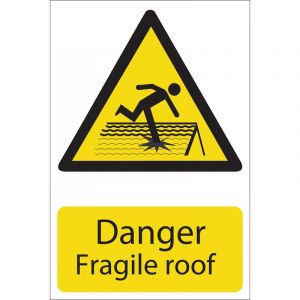 Draper Tools Danger Fragile Roof Hazard Sign