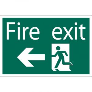 Draper Tools Fire Exit Arrow Left Safety Sign