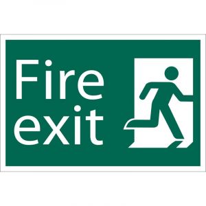 Draper Tools Fire Exit Safety Sign