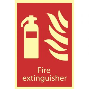 Draper Tools Glow In The Dark Fire Extinguisher Fire Equipment Sign