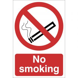 Draper Tools No Smoking Prohibition Sign