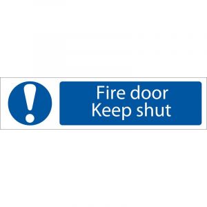 Draper Tools Fire Door Keep Shut Mandatory Warning Sign