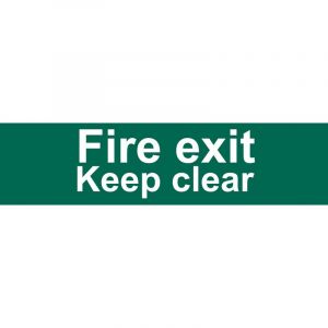 Draper Tools Fire Exit Keep Clear Safety Sign