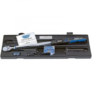 Draper Tools Expert 1/2 Sq. Dr. Electronic Precision Torque Wrench 68-340Nm with RS232 and USB Interface