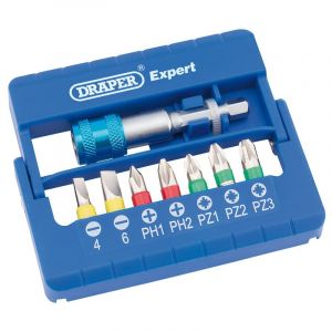 Draper Tools Coloured Screwdriver Bit Set (8 piece)