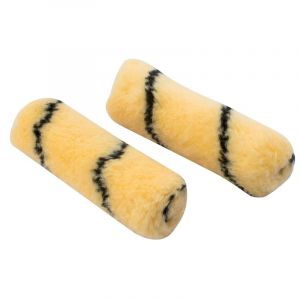 Draper Tools 100mm Tiger Stripe Paint Roller Sleeves (Pack of Two)
