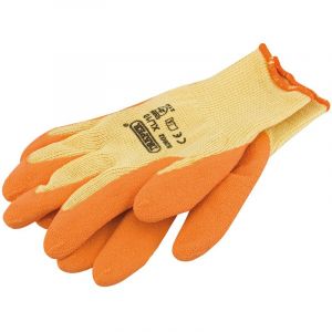 Draper Tools Orange Heavy Duty Latex Coated Work Gloves - Extra Large