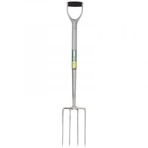 Draper Tools Extra Long Stainless Steel Garden Fork with Soft Grip