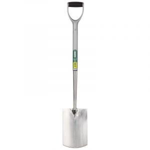 Draper Tools Extra Long Stainless Steel Garden Spade with Soft Grip