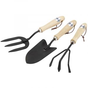 Draper Tools Carbon Steel Hand Fork, Cultivator and Trowel with Hardwood Handles