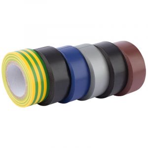 Draper Tools Expert 6 x 10M x 19mm Mixed Colours Insulation Tape to BSEN60454/Type2