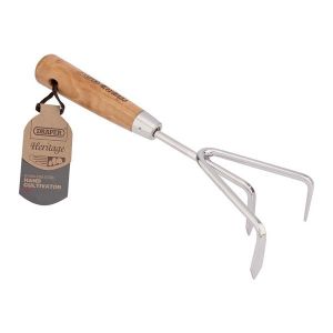 Draper Heritage Stainless Steel Hand Cultivator with Ash Handle