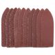 Draper Tools Ten 60 Grit Hook and Loop Finger Sander Sheets (67 x 67 x 22mm)