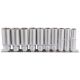Draper Tools 3/8 Square Drive Deep Socket Set on Metal Rail (10 Piece)