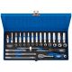 Draper Tools 1/4 Sq. Dr. Metric Socket Set in Metal Case (32 Piece)