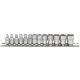 Draper Tools 1/4 Sq. Dr. Metric Socket Set on Metal Rail (13 Piece)