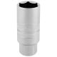 Draper Tools 3/8 Square Drive 14mm Thread 6 Point Satin Chrome Spark Plug Socket (21mm Socket)