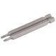 Draper Tools 3mm 1/4 Hex. Plain Slot Insert Bit 75mm Long x 2