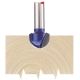 Draper Tools 1/4 Core Box 12.7 x 6.35mm Radius TCT Router Bit